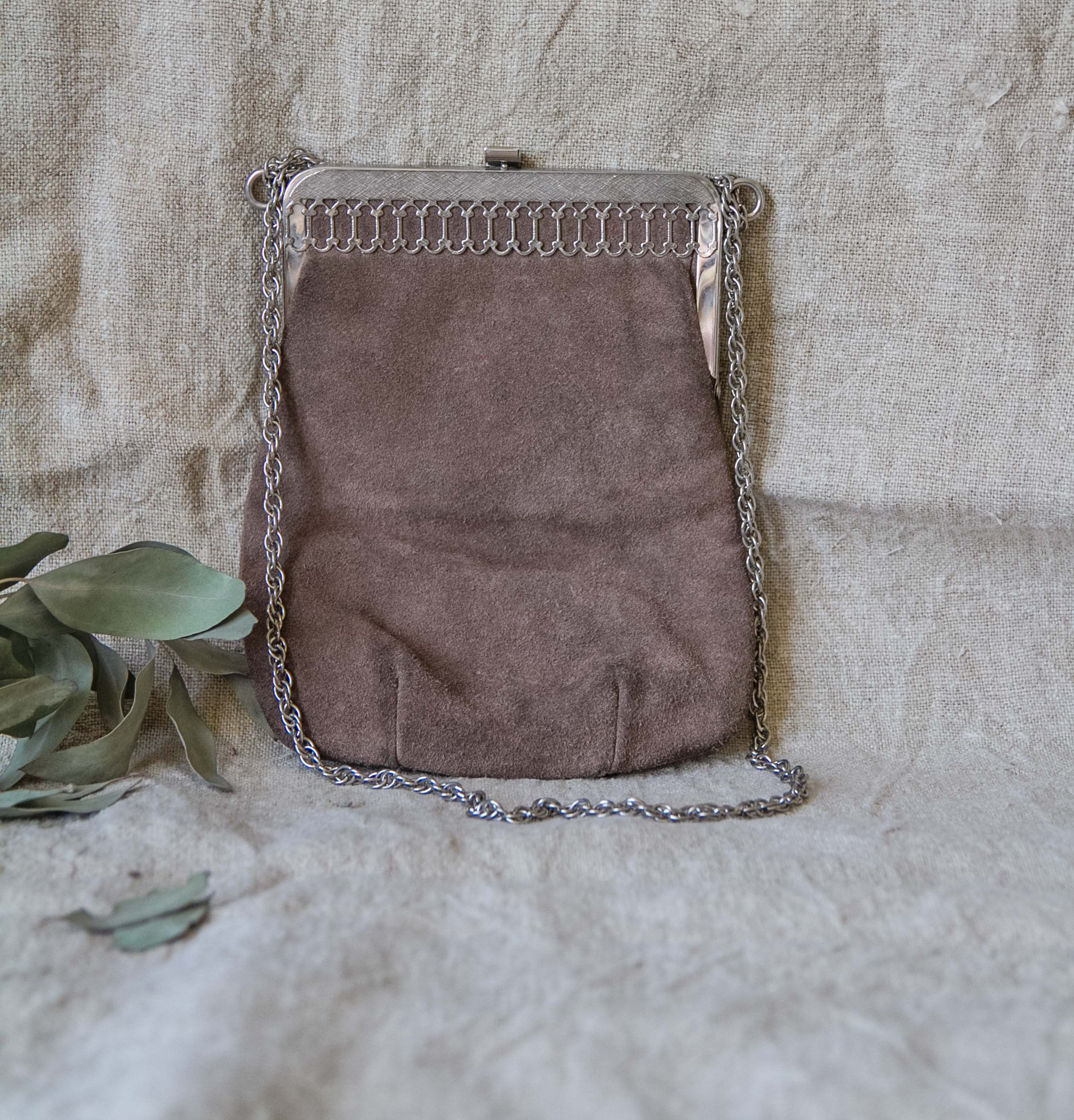 Vintage Brown Suede Purse!